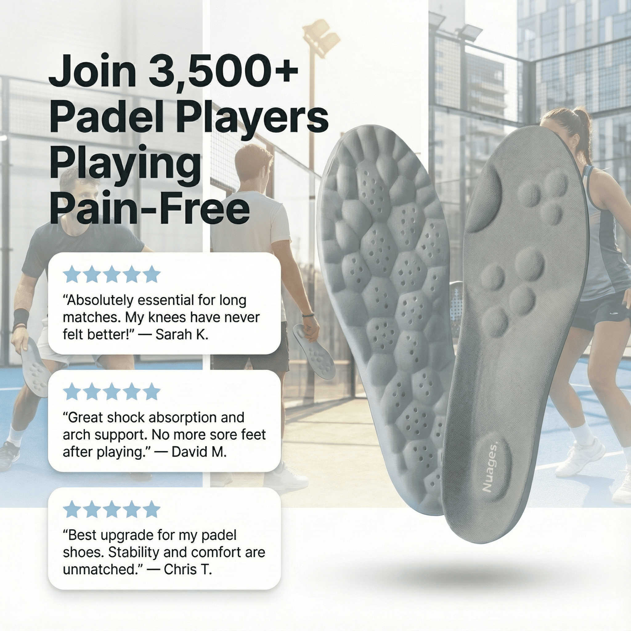 Nuages Pickleball Insoles