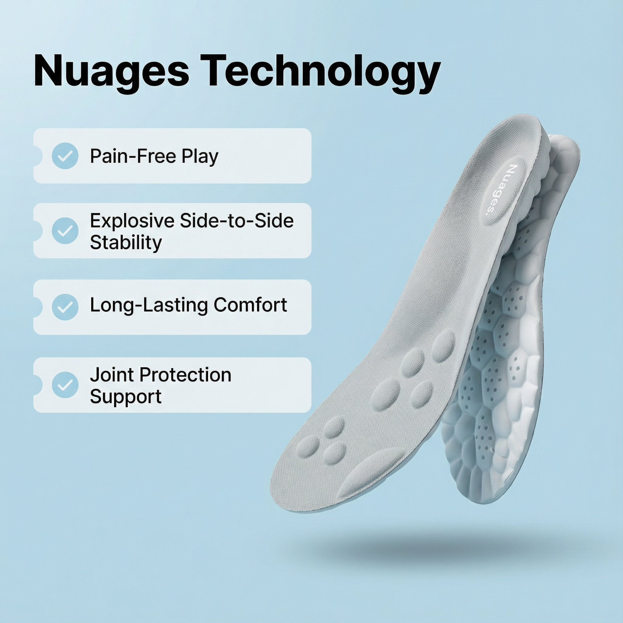 Nuages Pickleball Insoles